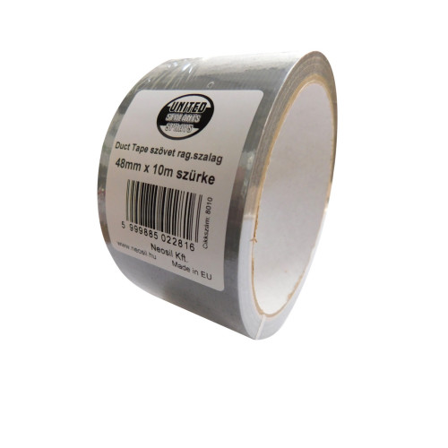 United Sealants Duct Tape Szöveterősítésű ragasztó szalag - szürke, 10 m, 48 mm